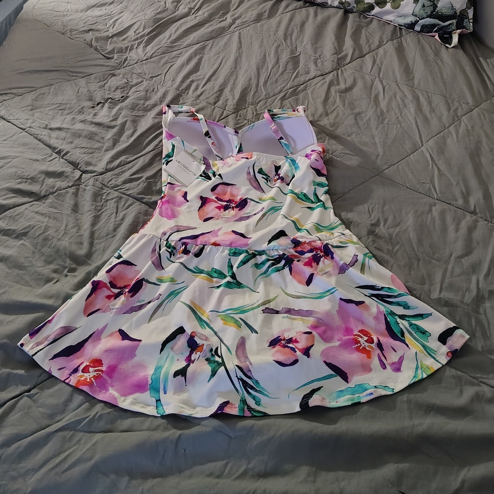 Ladies Large Vintage 60s Style One Piece Swim Suit - Picture 2 of 3
